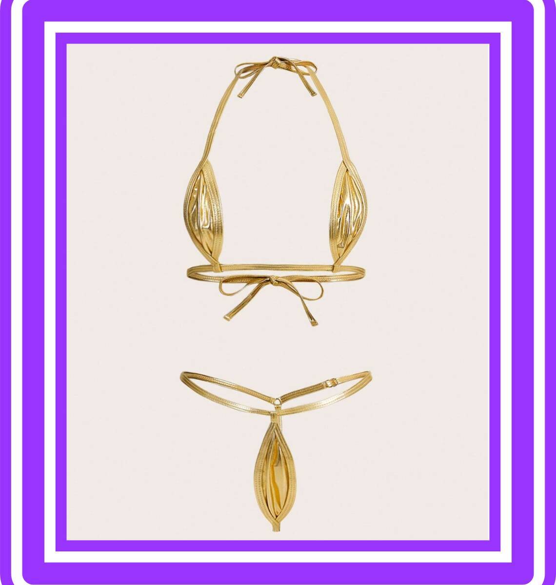 ★超素敵★無駄のない微小水着★ミニマム★ゴールド★光沢★大人可愛い★キュート★H155拍卖