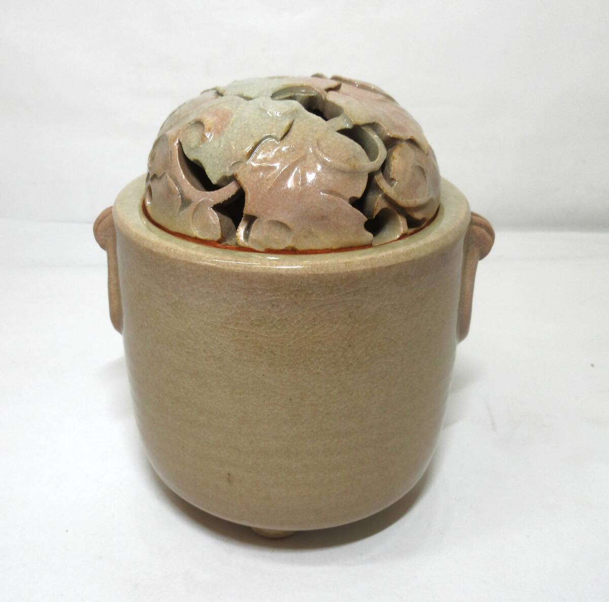 初だし品 萩焼 香炉 陶印 城山窯? 茶道具 香道具 箱なし №0329 ★広島発送★(岡山発送品同梱不可)拍卖