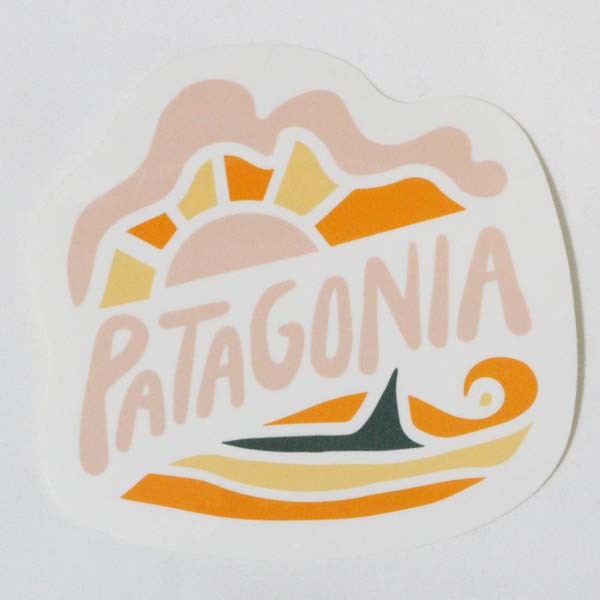 パタゴニア セイムオーシャン ステッカー 光沢 Patagonia Same Ocean STICKER 海 太陽 フィン シャチ サン ヒレ 波 シール カスタム 新品拍卖