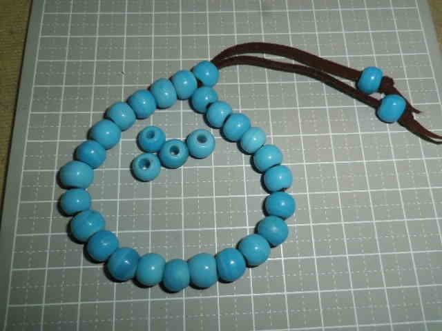 ガラスビーズ ブレスレット 水色拍卖