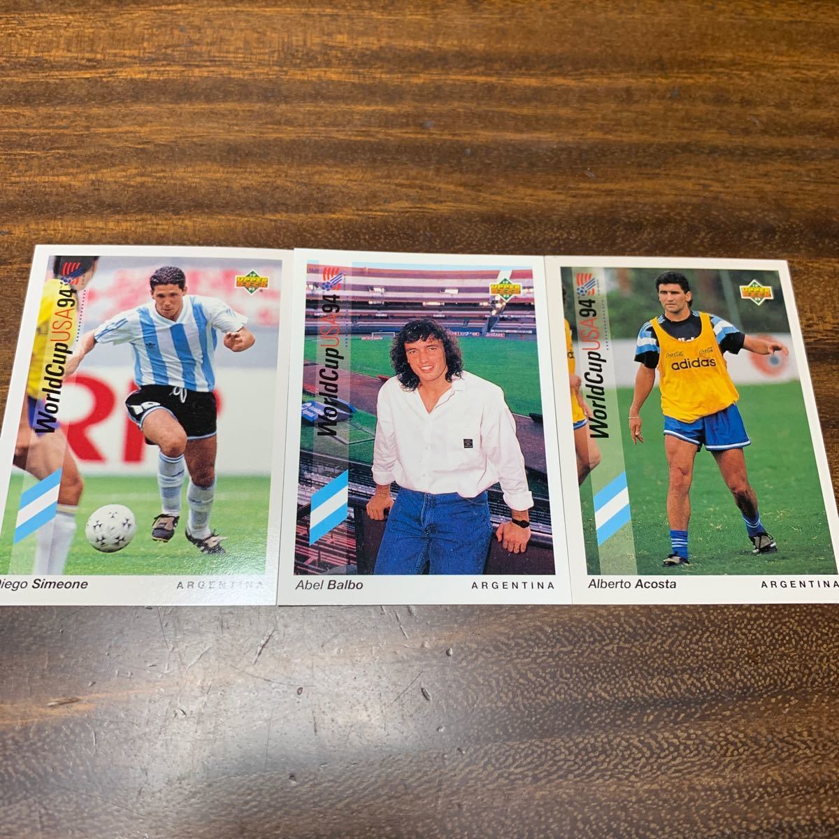 UPPER DECK1993 アルゼンチン代表 シメオネ、バルボ、アコスタ 3枚セット拍卖
