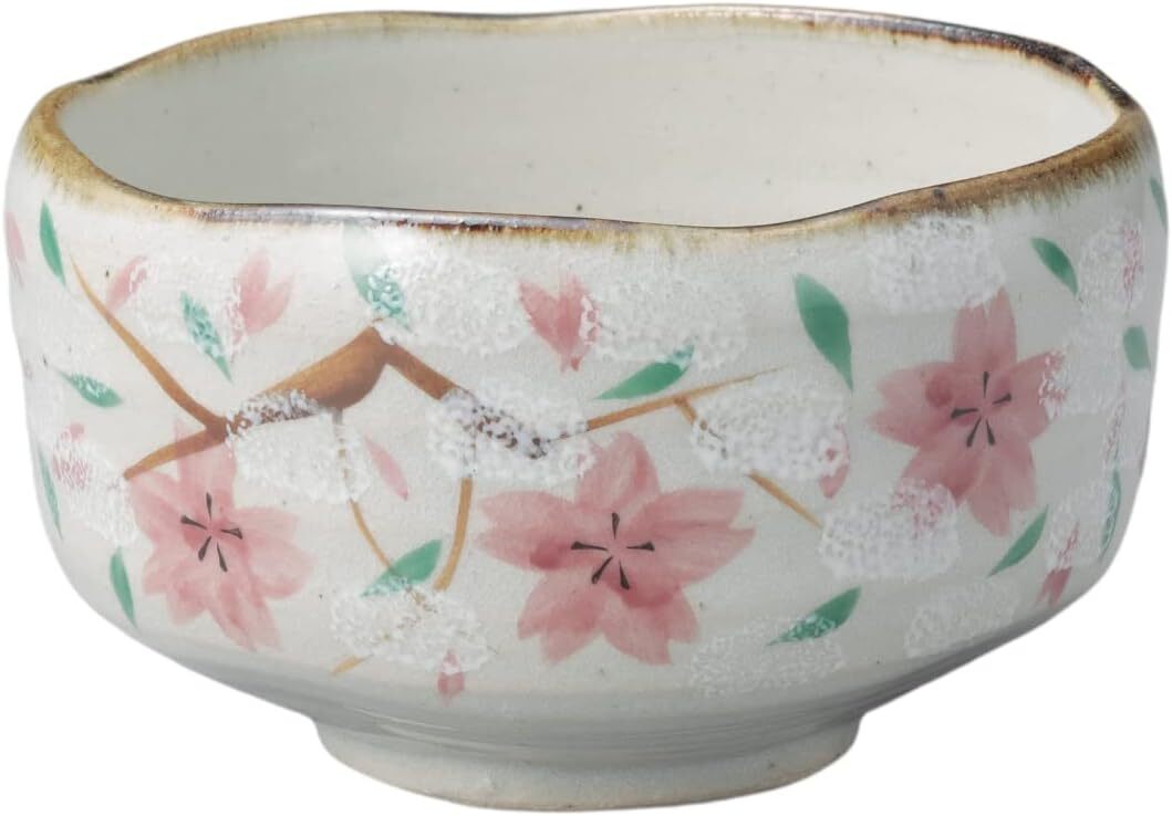 美濃焼! ☆手描き桜抹茶碗☆ A2720-631 新品 茶道具 抹茶 茶器 茶碗 ギフト拍卖