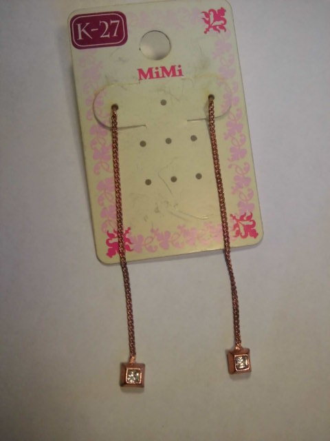 ★★★ピアスNo,234★ゆれるキュービック オレンジ くすみ部分有★★★拍卖