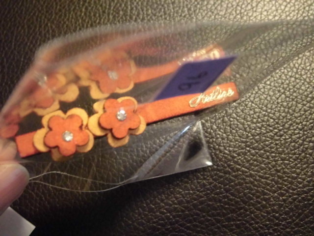 ★★★ヘアアクセサリーNo,96★ヘアピン オレンジ系フラワーモチーフ★★★拍卖