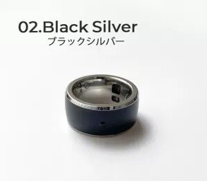 未使用 wellbe スマートリング ウェルビー リング 健康管理 防水 万歩計 18号 ブラック シルバー拍卖