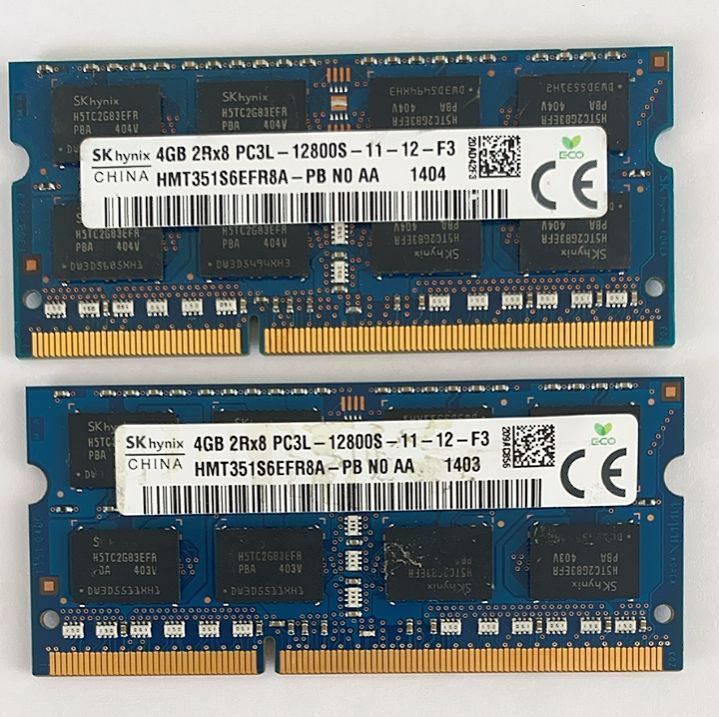 ★送料無料★SKhynix 2Rx8 PC3L-12800S 4GB×2 計8GB ノート用メモリ★動作品★ ※在庫多数※AE233拍卖