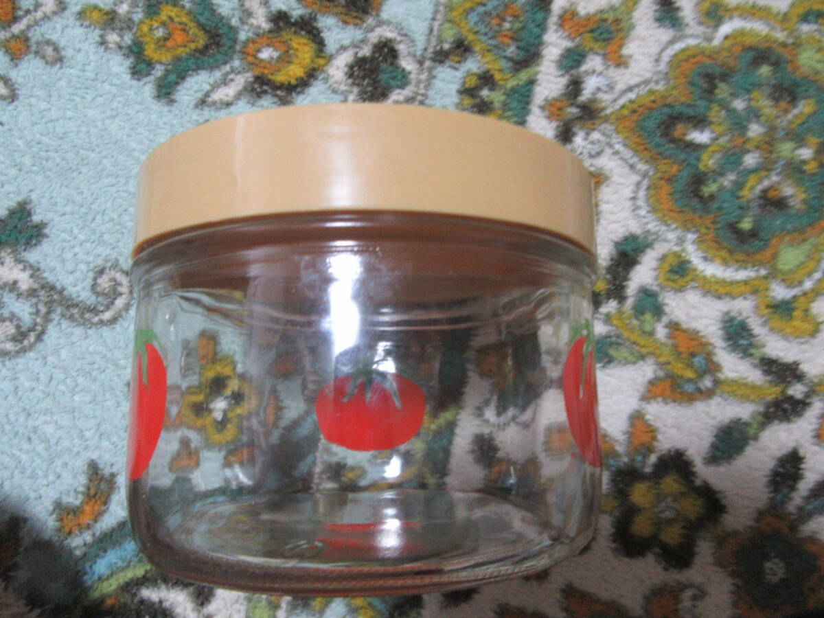 USED美品レトロなトマト柄のガラス容器激安即決1円同時梱包可能です拍卖
