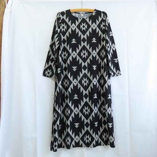 〓 新品 〓 マキシ ワンピース 〓 ネイティブ チマヨ 幾何学 エスニック アジアン 民族 起毛 ロング ブラック おしゃれ 〓G406拍卖