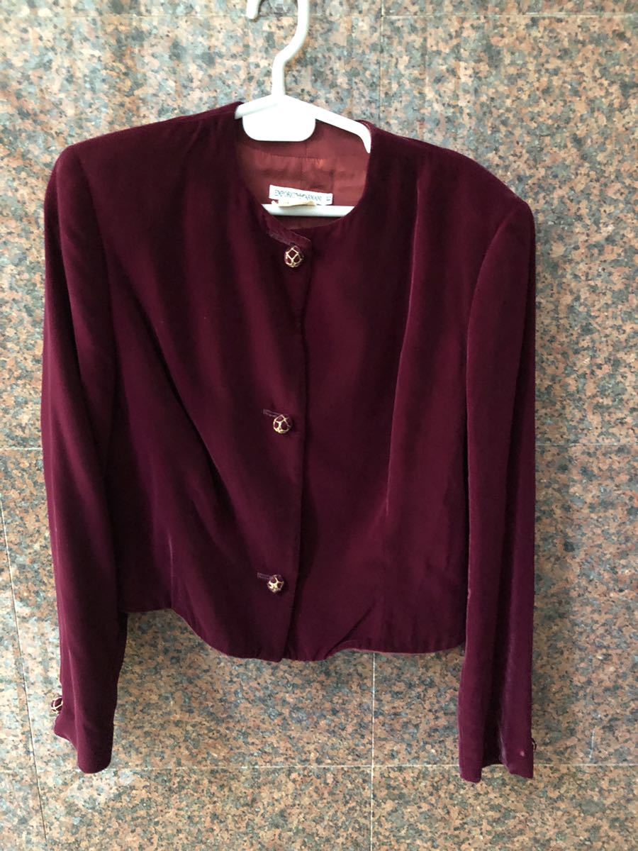 高級ジャケット エンポリオアルマーニ Emporio Armani バブリージャケット イタリー レディース バブリー 42 MADE IN ITALY拍卖
