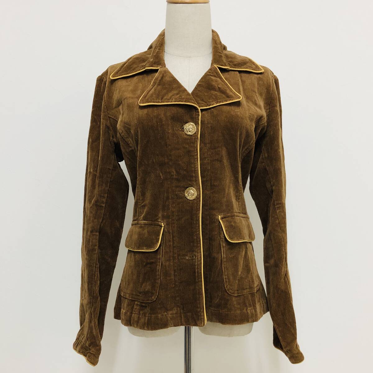 a03913 SWEET DEGREES スイートディグリース ジャケット コーデュロイ 綿混 M キャメル レディース おしゃれ ベーシックカジュアルスタイル拍卖