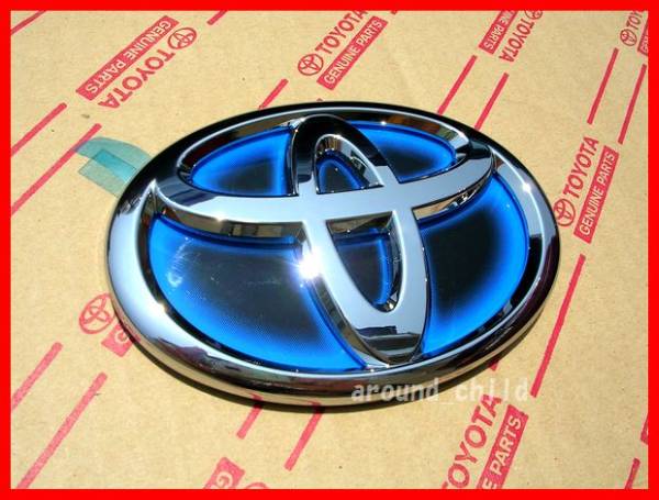 ■トヨタ純正■ヒートブルー リヤエンブレム■アベンシス/クラウン/アルテッツァ/ヴィッツ/カローラルミオン■トヨタ/Tマーク■リヤ■B■拍卖