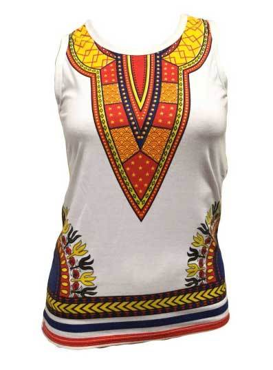 【 ジャマイカ直輸入 】 【アフリカンプリント】 ノースリーブ ダッシキ 民族風 ジャマイカ雑貨 レゲエ雑貨 インポートファッション拍卖