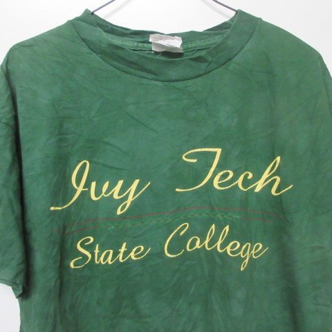 アメリカ製 Tシャツ M 緑 gribble カレッジ USA アメカジ古着 sy3908拍卖
