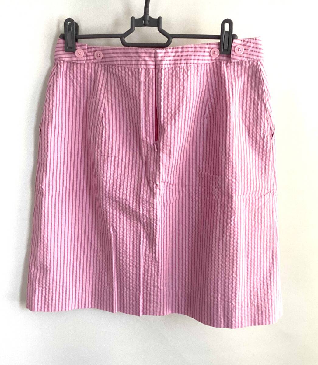 K62 新品未使用 ブルックスブラザーズ スカート ストライプ ピンク 2 L~LL相当 定価8,000円 BROOKS BROTHERS拍卖