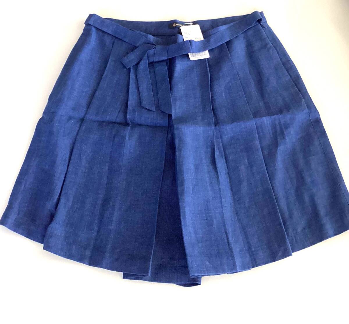 K29 新品未使用 ブルックスブラザーズ レディース  8 3L相当 定価13,200円 ネイビー キュロット 麻 BROOKS BROTHERS拍卖