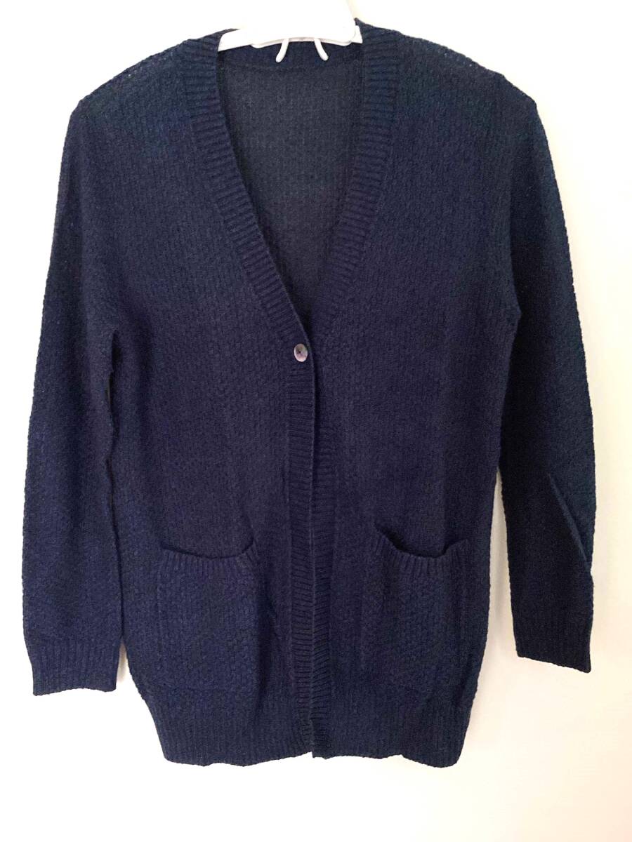 M57 カーディガン レディース ネイビー Lサイズ相当 ニューヨーカー NEWYORKER 編地がおしゃれです さらっと着れます拍卖