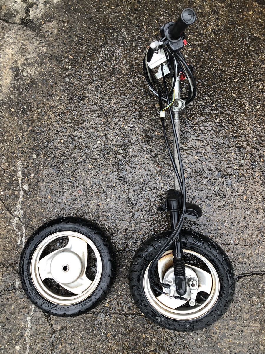 【51855】 ヤマハ ジョグアプリオ SA11J (142番台〜) 足回り フロントフォーク ホイールセット 左右スイッチ ステム ワイヤー レバー拍卖