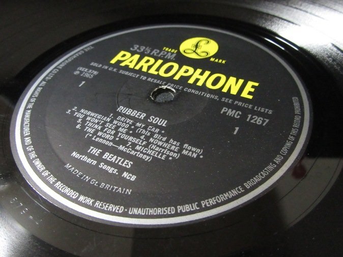 BEATLES★Rubber Soul UK Y/B Parlophone mono オリジナル 溝有り CBSプレス拍卖