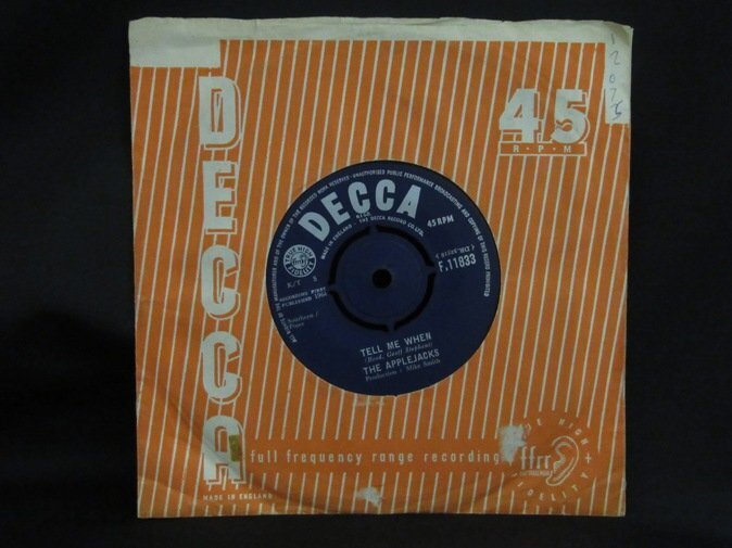 7インチ★APPLEJACKS★Tell Me When/Baby Jane UK Open Decca オリジナル拍卖