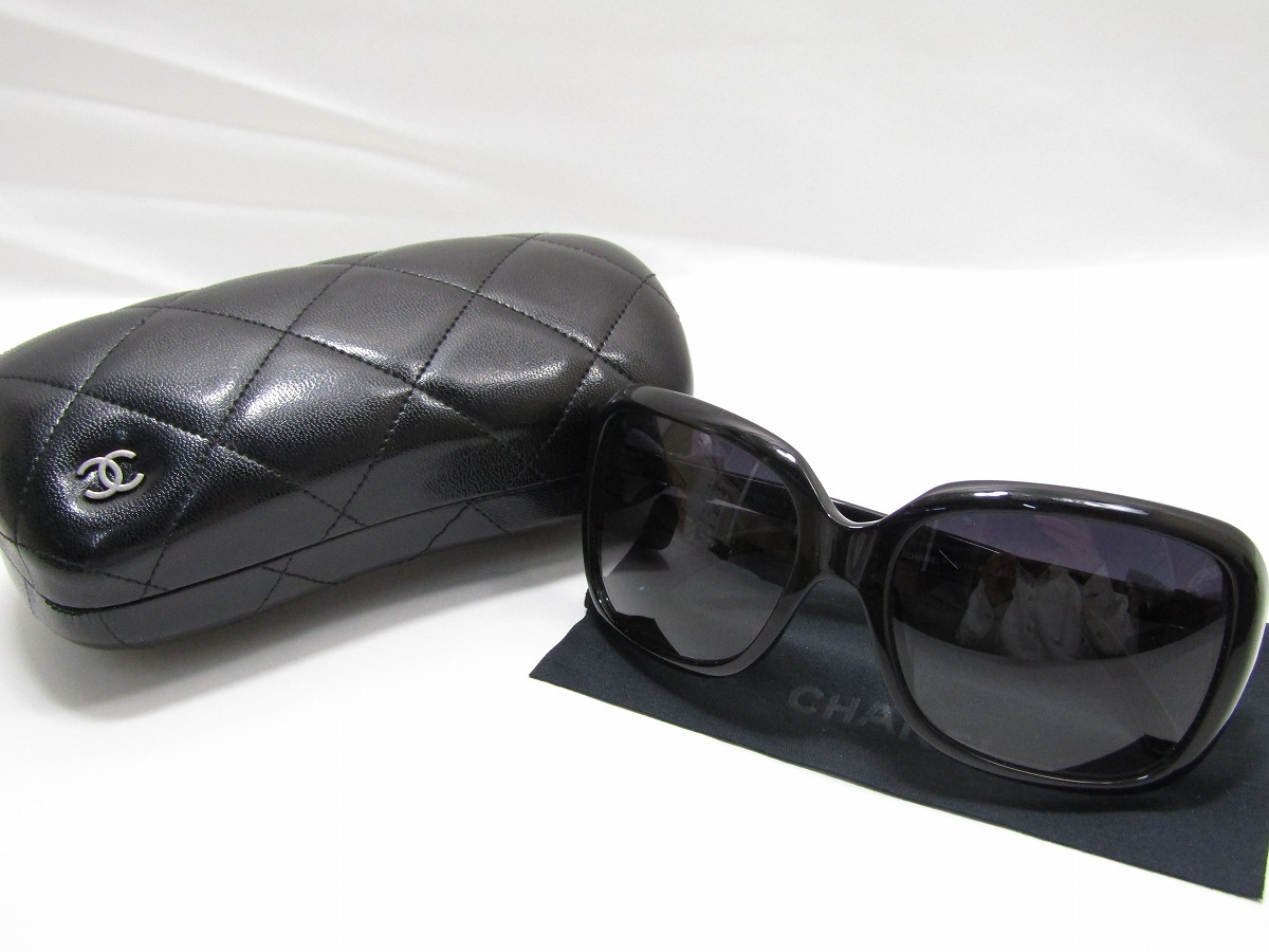 シャネル リボン サングラス 5171-A 60□17 135 ケース付き 美品拍卖