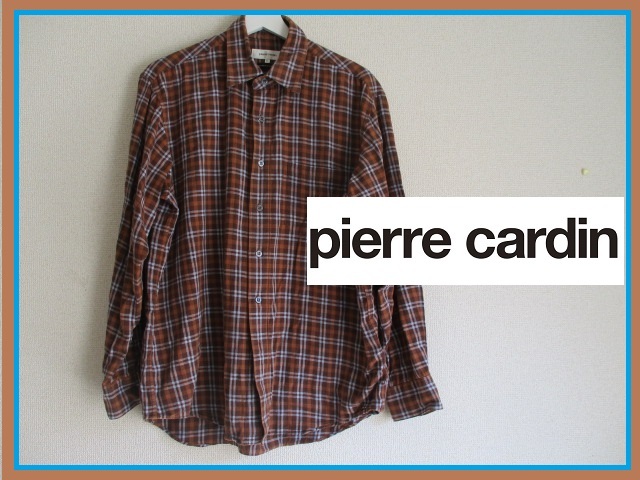 ピエール・カルダン pierre cardinチェックシャツ L USED拍卖