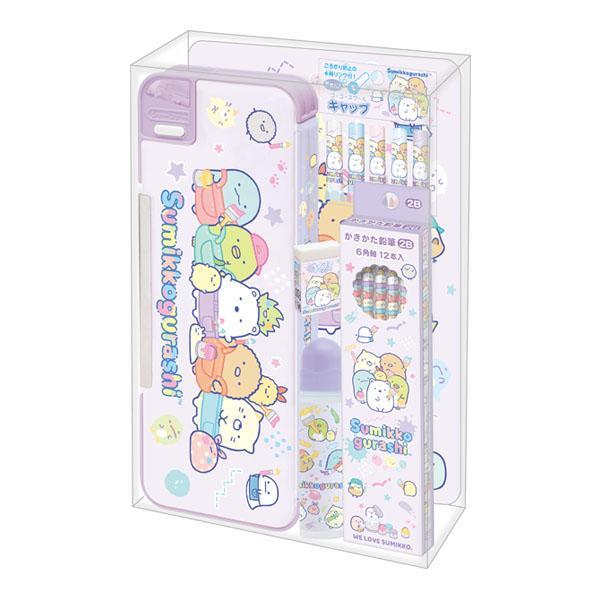 【即決】★文具ギフトセット すみっコぐらし★サンエックス 紫 パープル 7点セット 新入学 新学期 プレゼント 女の子//GS16901拍卖