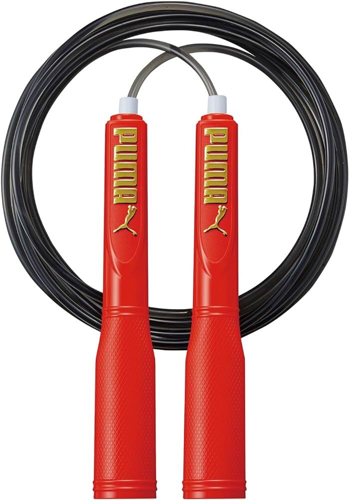 @【即決】▽プーマ なわとび▽ PUMA 縄跳び 名前シール付 レッド 学校 体育 男の子 かっこいい スポーツブランド// PM405RD 拍卖