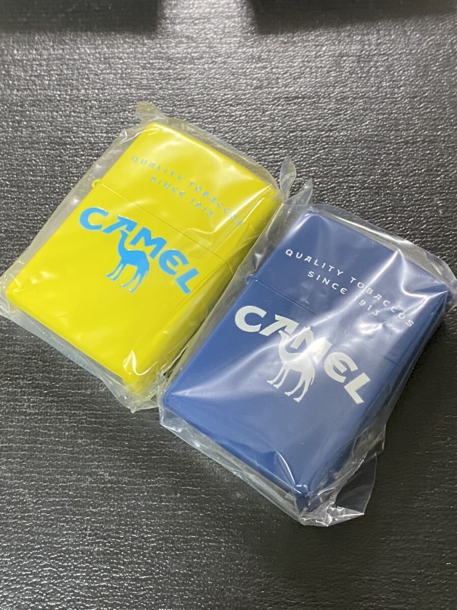 zippo キャメル 両面加工 限定品 2点 ブルー イエロー 希少モデル 2020年製 CAMEL QUALITY TOBACCOS拍卖