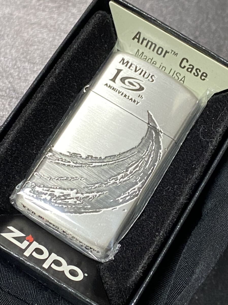 zippo メビウス 10周年記念 アーマー 限定品 スリム 希少モデル 2022年製 MEVIUS 10th ANNIVERSARY ケース 保証書拍卖
