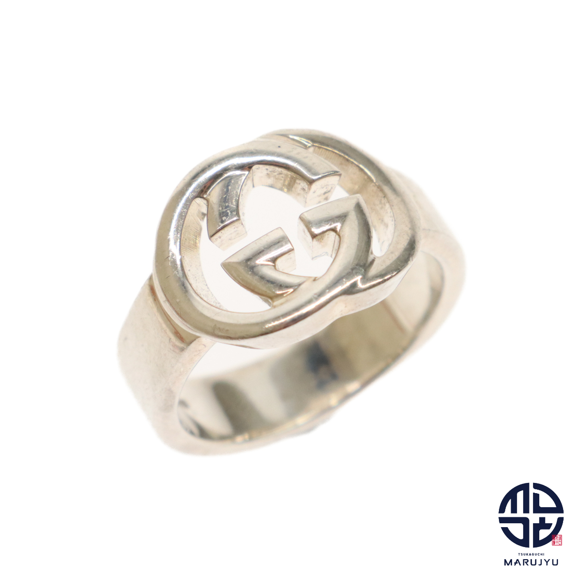 GUCCI グッチ SV925 SILVER シルバー GG ダブルG リング 指輪 ブランド ジュエリー #10(実寸約9.5号)※ポスト投稿での発送拍卖