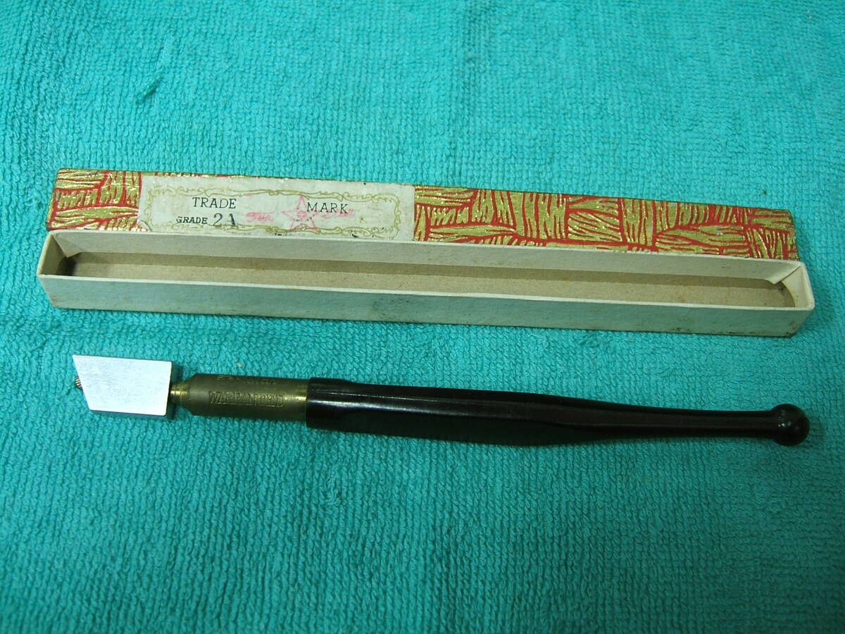 中古 WARRANTED TRADE MARK 2A ガラスカッター 全長約175㎜ 硝子カッター 硝子切 送料430円拍卖