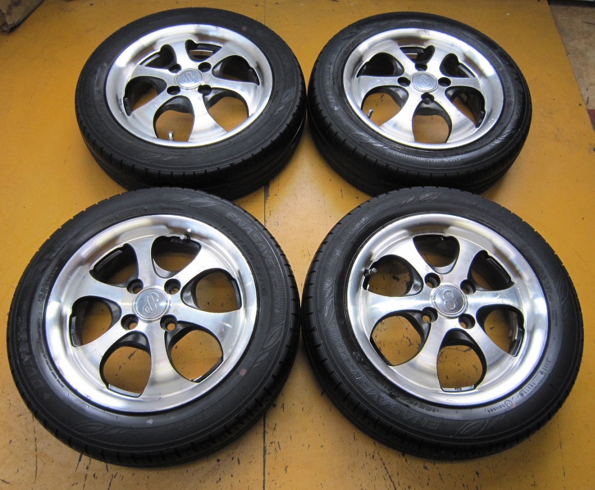 G692☆エンケイ 155/65R14 J14X4.5J +45 PCD100 タント エグゼ ワゴンRなど拍卖