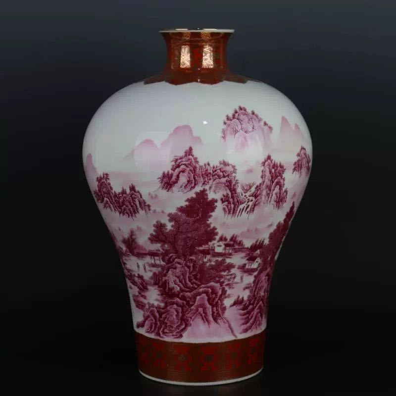 中国美術 沈香壺 花瓶 龍鳳紋飾壺瓶中国古玩 花器 色絵 置物 景徳鎮陶器拍卖