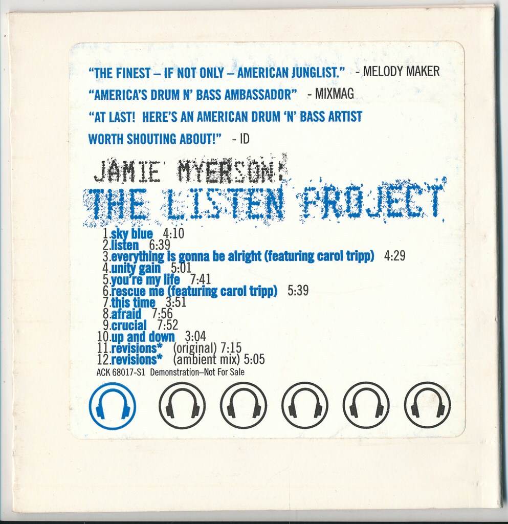 JAMIE MYERSON / ジェイミー・マイヤーソン / THE LISTEN PROJECT /US盤/中古CD!69119拍卖