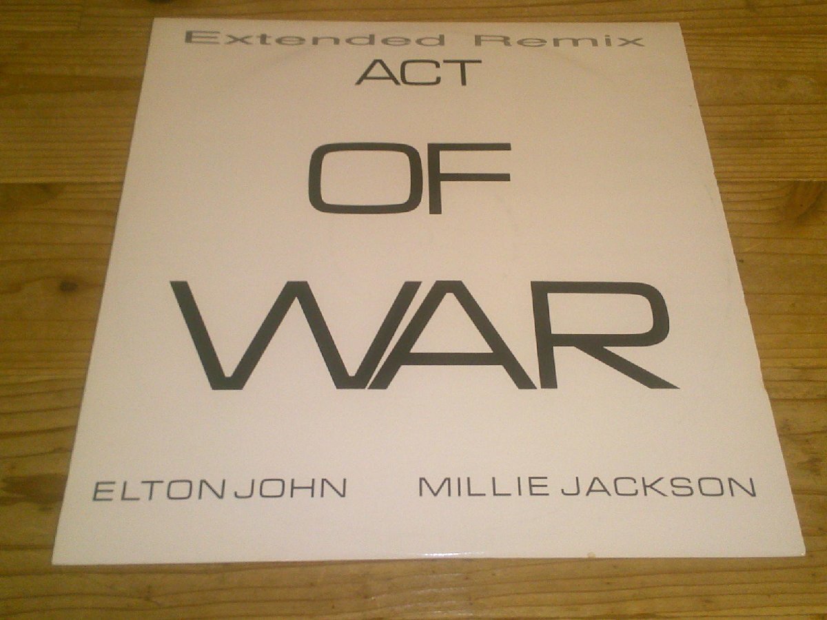 12’LP:ELTON JOHN & MILLIE JACKSON ACT OF WAR エルトン・ジョン ミリー・ジャクソン:UK盤拍卖