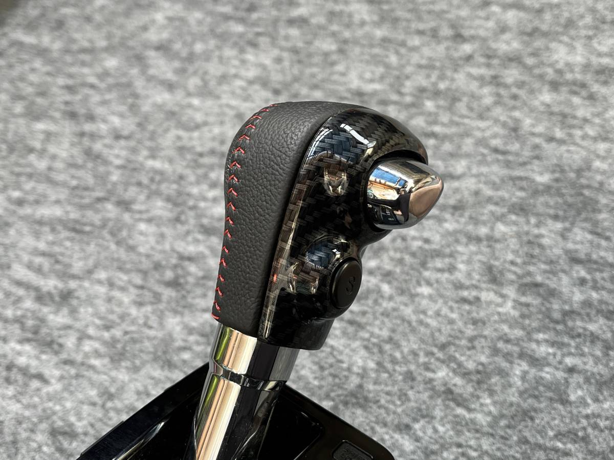 シフトノブパネル④◆カーボン◆新型ハスラー/Jスタイル2・スペーシアカスタム/マイスタイル・新型ソリオバンディット◇レザーシフト用◆拍卖
