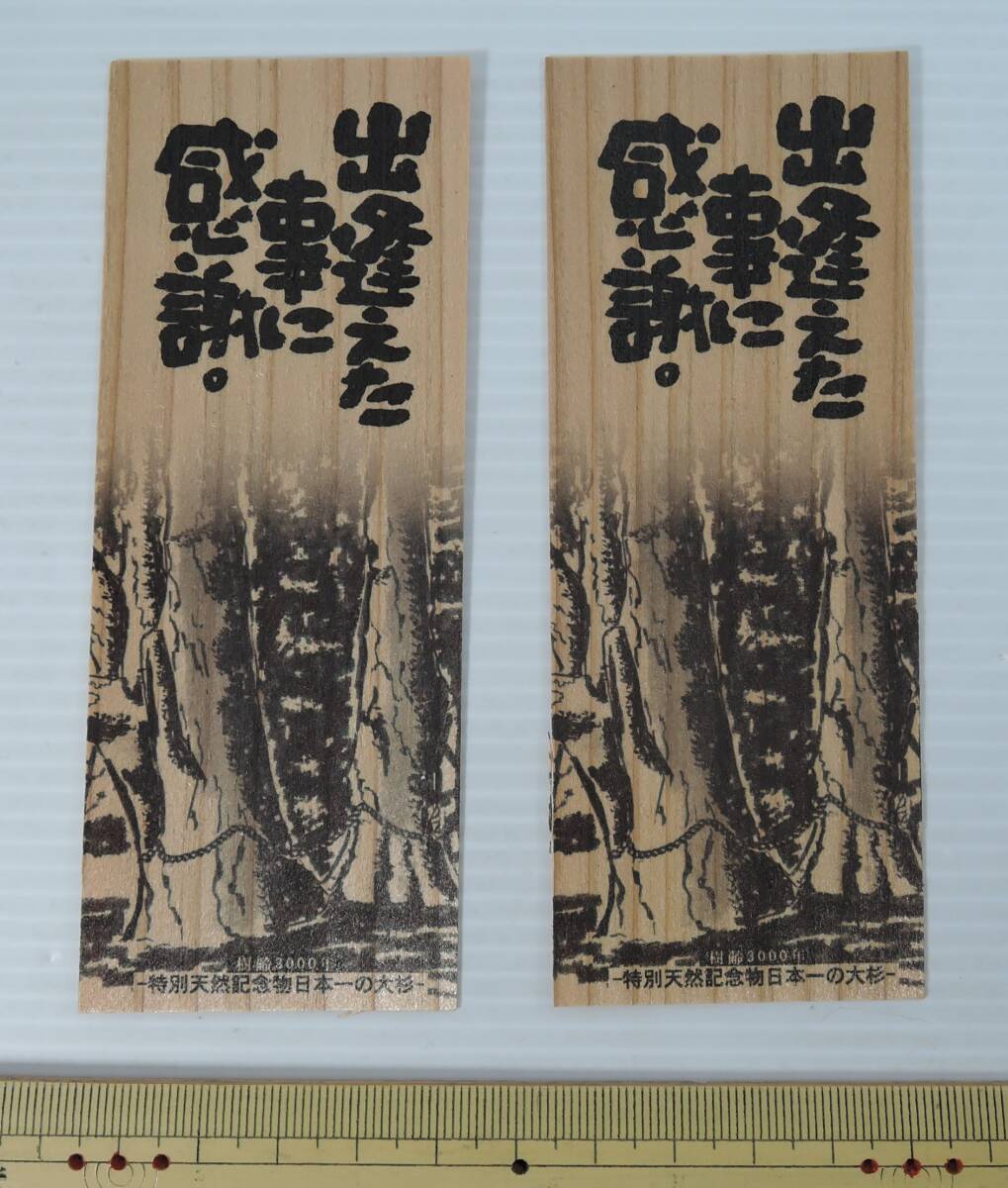 ☆01A■高知県大豊町 特別天然記念物・日本一の大杉 栞 しおり 2枚■未使用拍卖