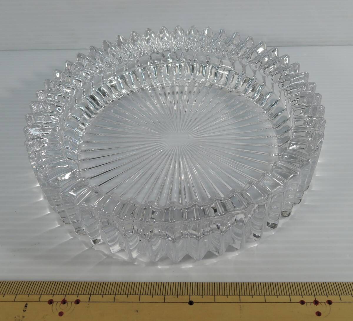 ☆W07■ガラス製 灰皿 周辺の幅:12mm~24mm■未使用拍卖