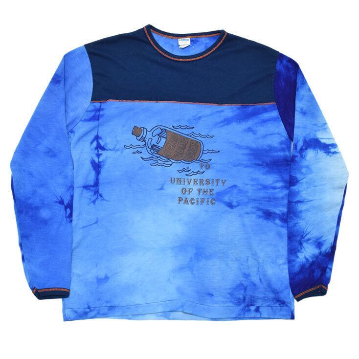 【送料無料】70s チャンピオン タイダイ柄 バータグ ヴィンテージTシャツ ロンT CHAMPION サイズL 古着 @BD0022拍卖