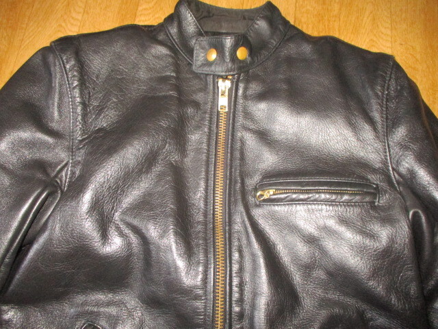 バンソンレーシング サイズ36 立ち襟ライナー付き シングルレザーライダースジャケット タイプB 美中古拍卖
