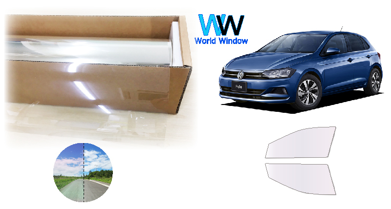 遮熱 オーロラフィルム (サイレントタイプ) 85% ワーゲン ポロ (AWCHZ系) カット済みカーフィルム フロントドア用拍卖