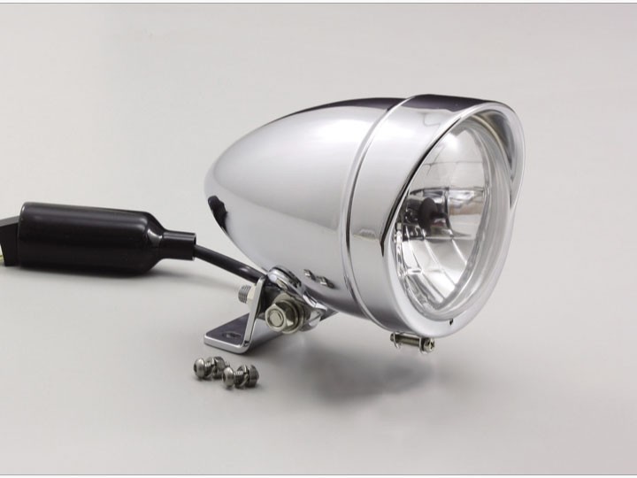 ハリケーン HURRICANE グラストラッカー / ビックボーイ / バンバン200用 4.5マルチスリムヘッドライトkit クロームメッキ HA5619拍卖