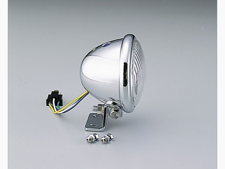 ハリケーン HURRICANE グラストラッカー / ビックボーイ / バンバン200用 4.5ベーツタイプヘッドライトkit クロームメッキ HA5610拍卖