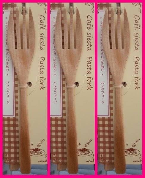 【送料無料:木製 :フォーク:3本】★可愛い 「カトラリー」:木のぬくもりが感じられる★19cm:ナチュラル:ウッド No5拍卖