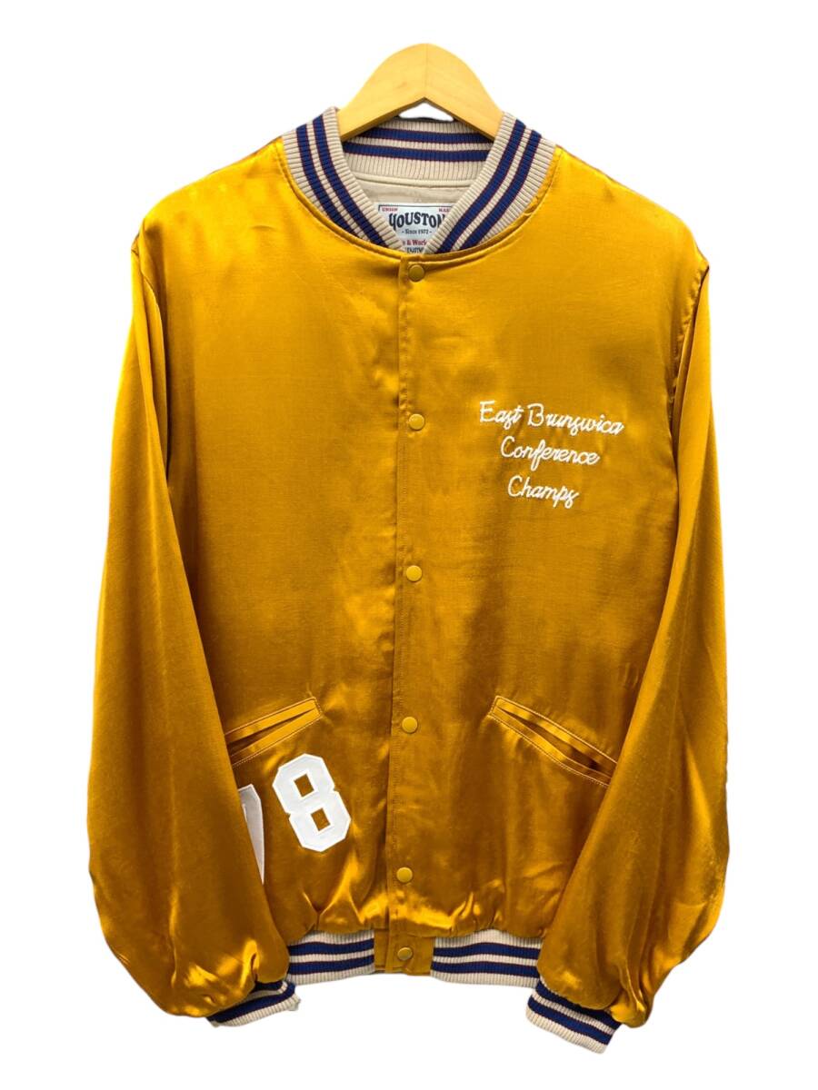 HOUSTON (ヒューストン) RAYON AWARD JACKET(EAST)レーヨンアワードジャケット 51250 XL ゴールド 黄系 メンズ/025拍卖