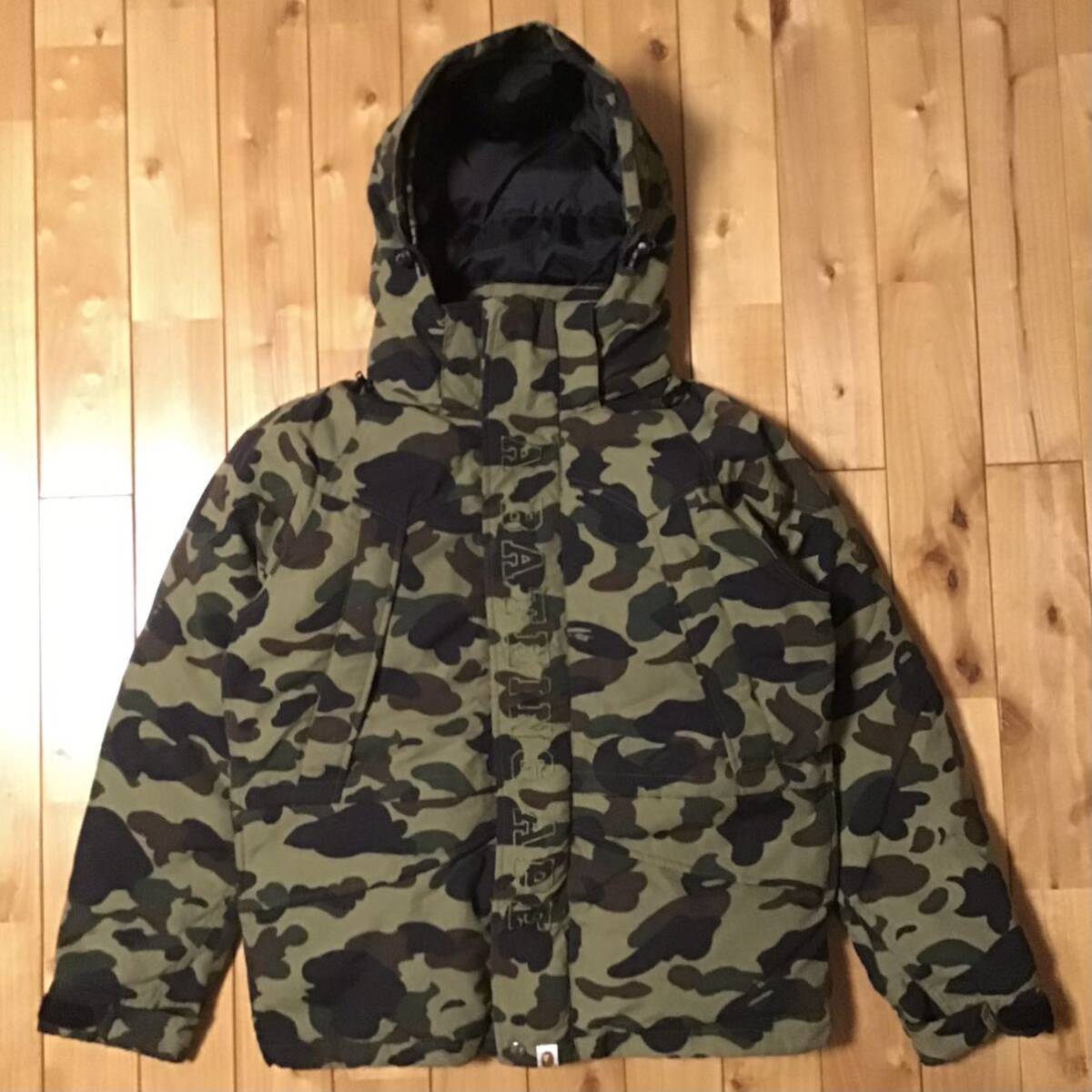 SNOW BOARD DOWN JACKET Mサイズ 1st camo green a bathing ape BAPE エイプ ベイプ アベイシングエイプ スノボ ダウンジャケット z167拍卖