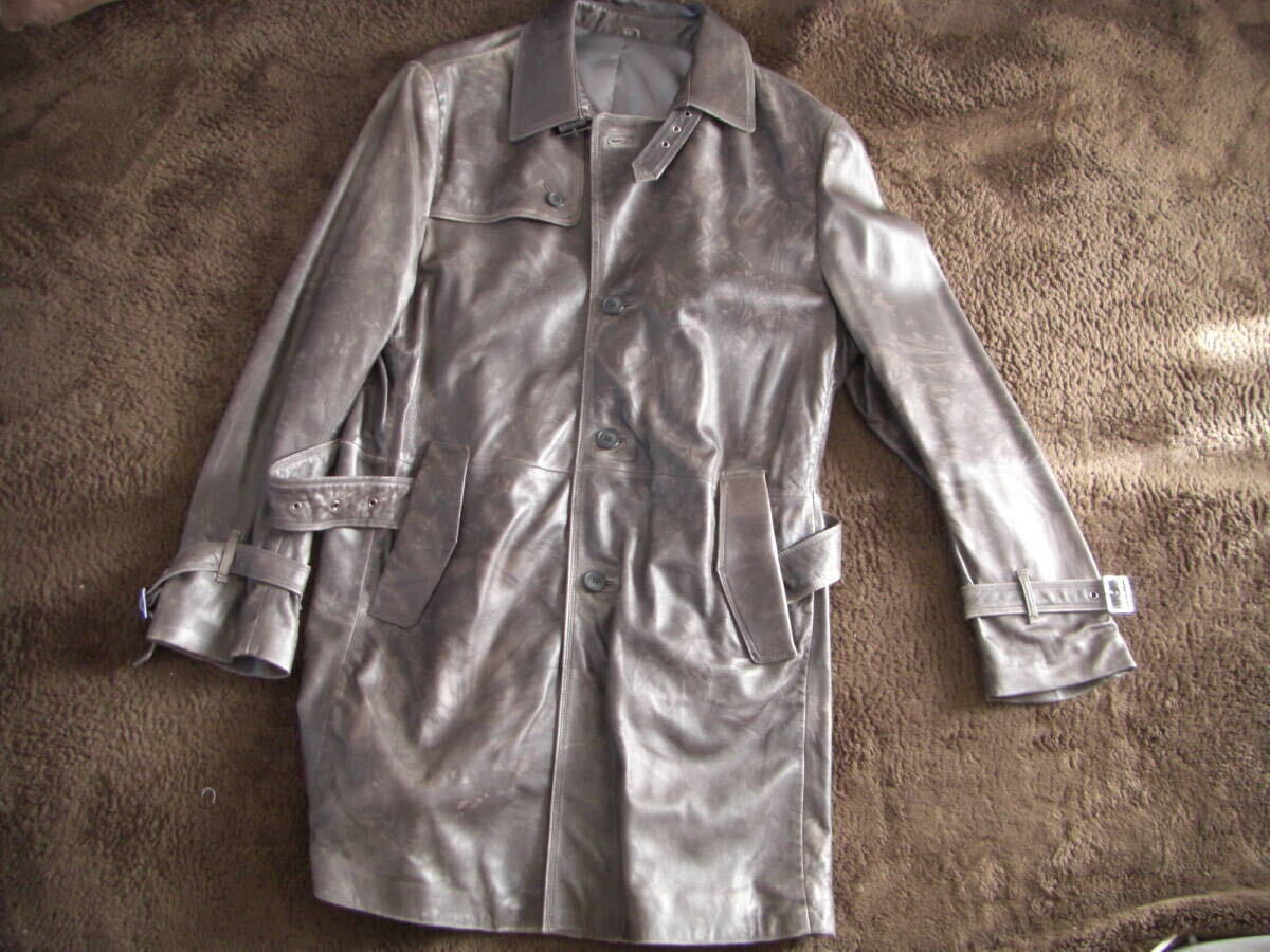 ★羊革(ラム)コート★サイズ:LL、カラー:ダークブラウン◇ニチワレリュームNICHIWArelume拍卖