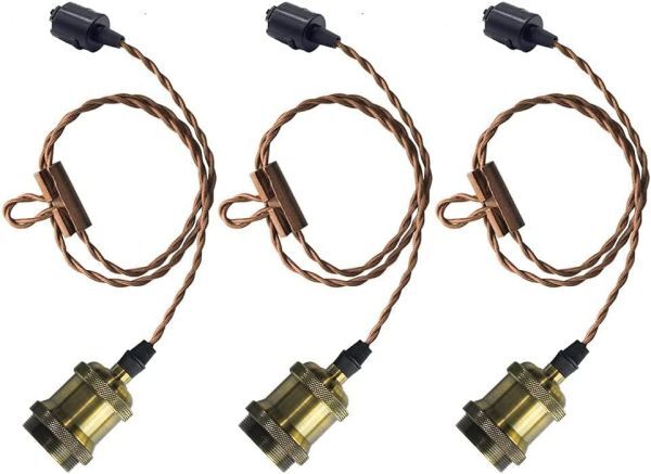 OTD ペンダントライト ゴールドソケット 100cmコード コード長さ調整可能 LED対応 E26口金 天井照明 【 ダクトレール式】電球別売り拍卖