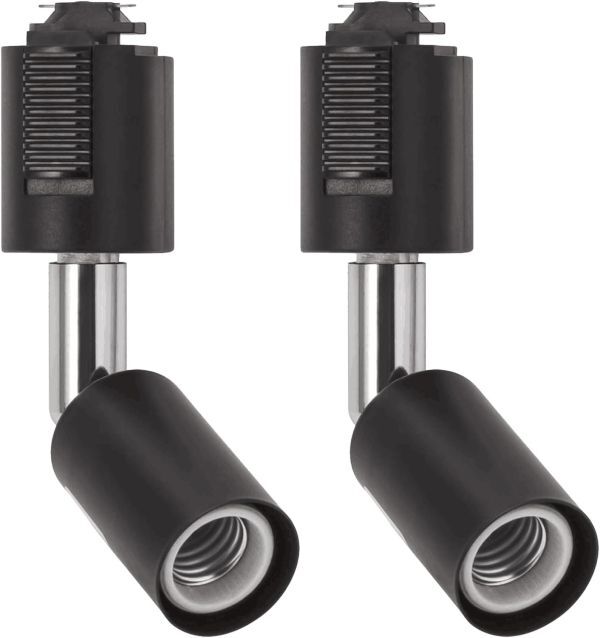 OTD スポットライト ダクトレールライトソケット E17口金 天井照明 間接照明 角度調整可能 【ブラック 2個入り】拍卖