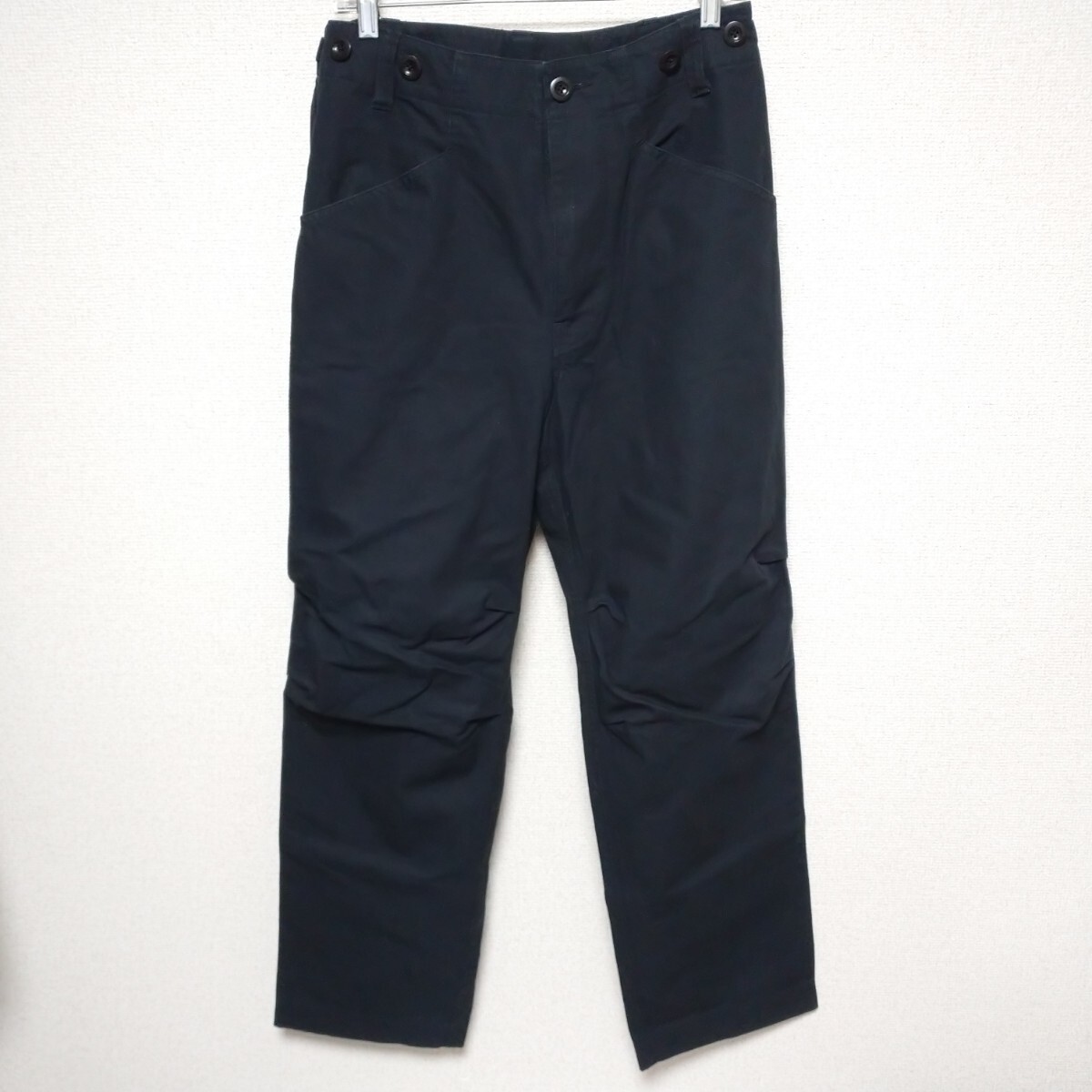 日本製 MHL. マーガレットハウエル トラウザー 黒 ブラック 596-1240500 美品 サスペンダー トラウザーズ拍卖